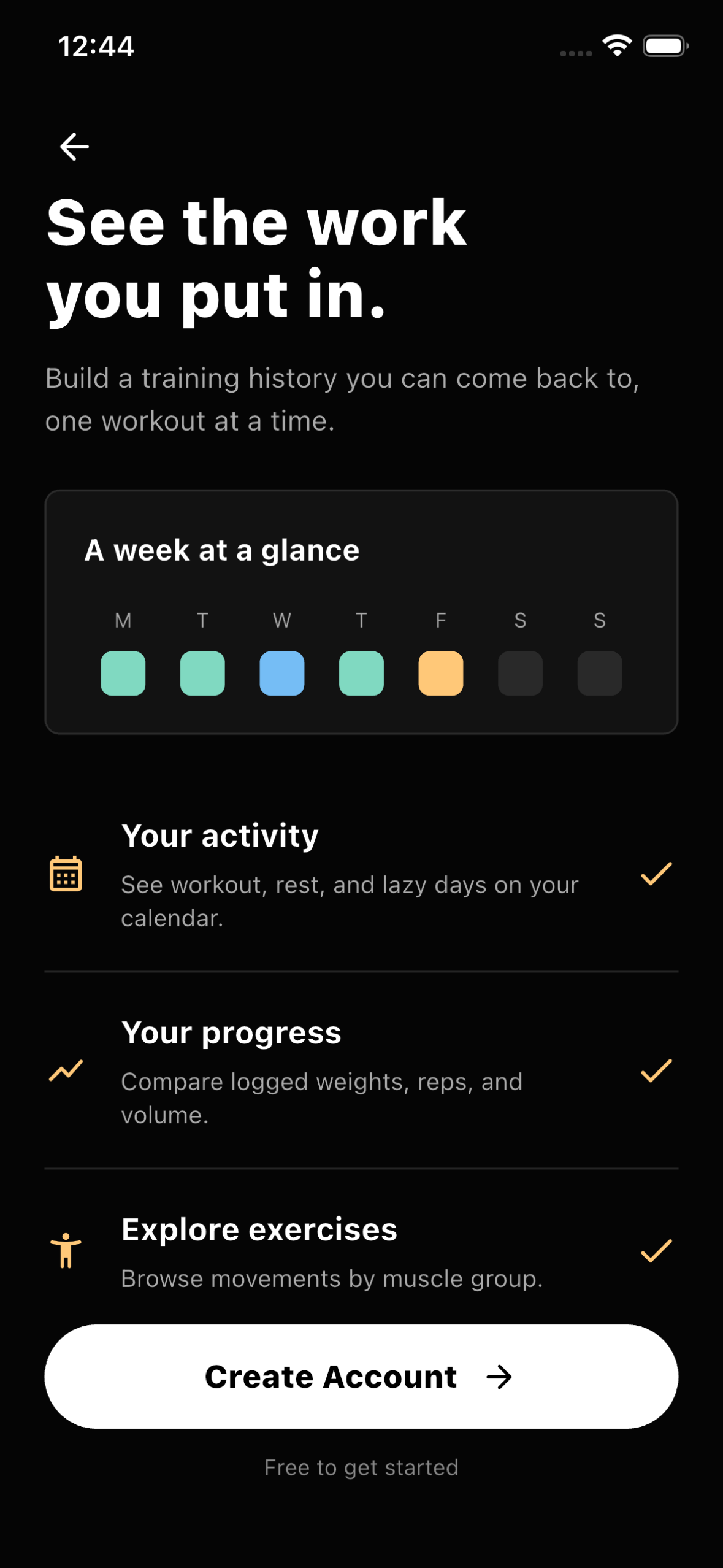 Failure Log activity screen